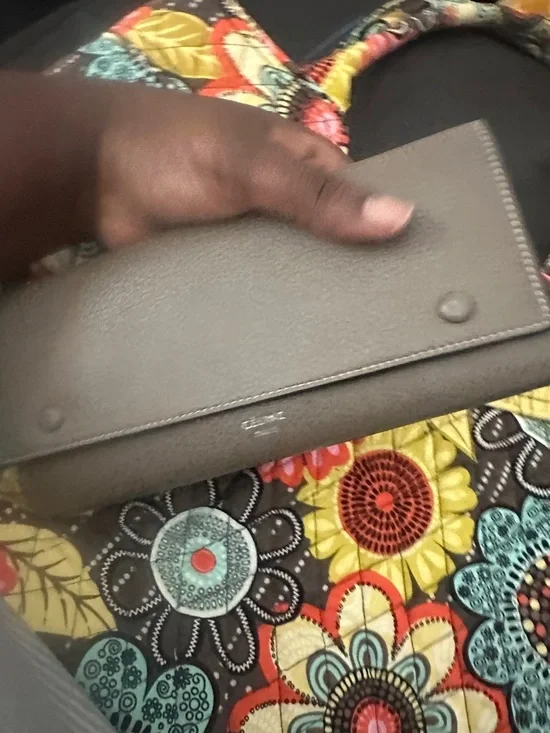 Celine Taupe Leather Long Flap Wallet - Picture 11 of 11